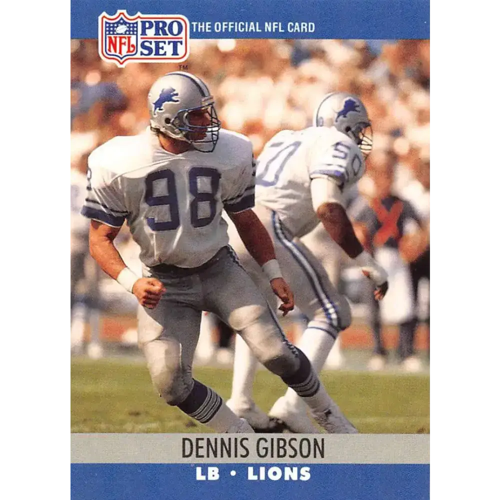 1990 Pro Set #495 Dennis Gibson NM-MT Detroit Lions Football Card - Football Card Single