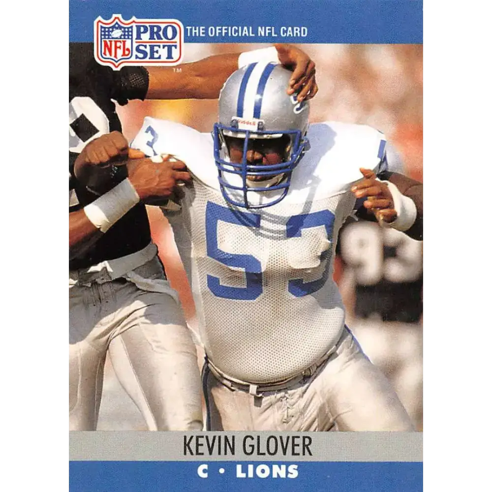 1990 Pro Set #496B Kevin Glover NM-MT RC Rookie Detroit Lions Football Card - Football Card Single