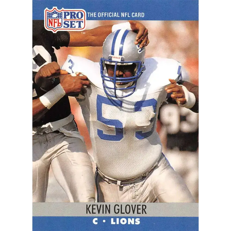 1990 Pro Set #496B Kevin Glover NM-MT RC Rookie Detroit Lions Football Card - Football Card Single
