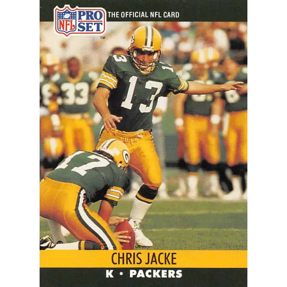 1990 Pro Set #501 Chris Jacke NM-MT Green Bay Packers Football Card - Football Card Single