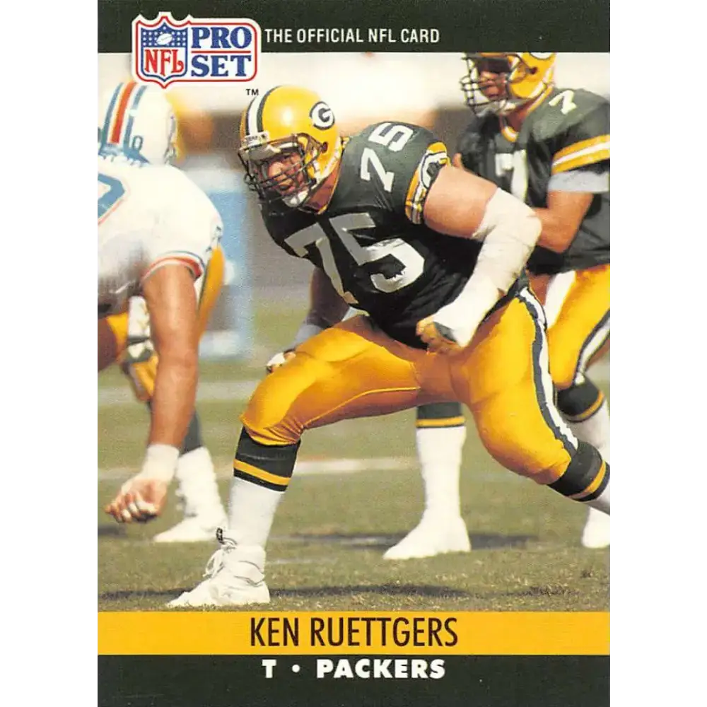 1990 Pro Set #507 Ken Ruettgers NM-MT Green Bay Packers Football Card - Football Card Single