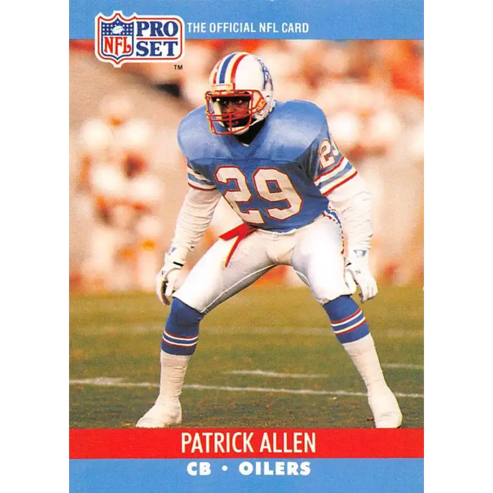 1990 Pro Set #508 Patrick Allen NM-MT RC Rookie Houston Oilers Football Card - Football Card Single