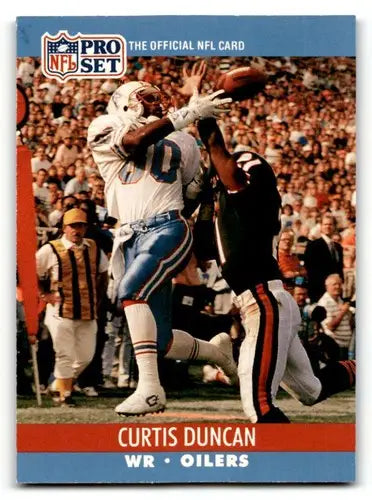 Original gloss Curtis Duncan Houston football card from 1990 Pro Set Houston Oilers