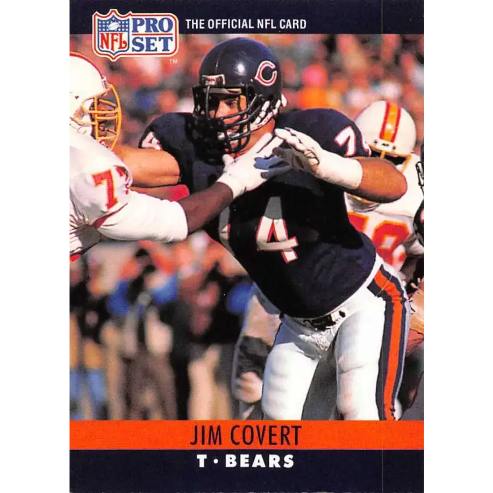 1990 Pro Set #51 Jim Covert NM-MT Chicago Bears Football Card - Football Card Single