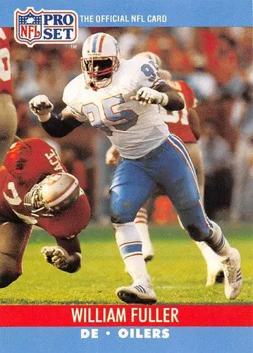 Original gloss 1990 Pro Set William Fuller football card Oilers NM-MT ID 59231