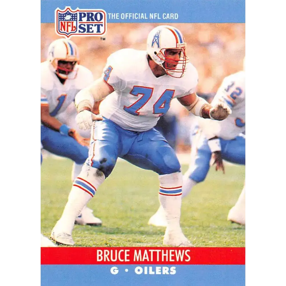 1990 Pro Set #514 Bruce Matthews NM-MT Houston Oilers Football Card - Football Card Single