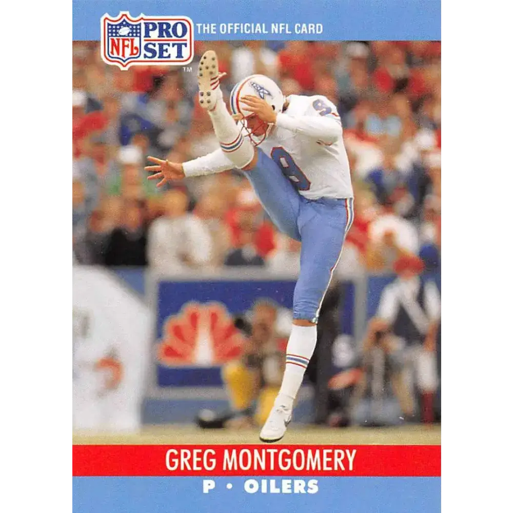 1990 Pro Set #516 Greg Montgomery NM-MT RC Rookie Houston Oilers Football Card - Football Card Single