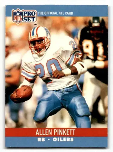 Original gloss Allen Pinkett Houston football card Pinkett Houston Oilers collectible