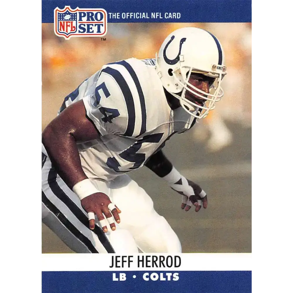 1990 Pro Set #524 Jeff Herrod NM-MT RC Rookie Indianapolis Colts Football Card - Football Card Single
