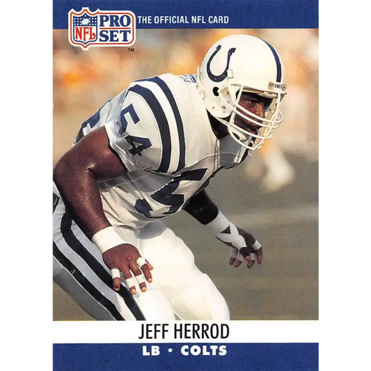 1990 Pro Set #524 Jeff Herrod NM-MT RC Rookie Indianapolis Colts Football Card - Football Card Single