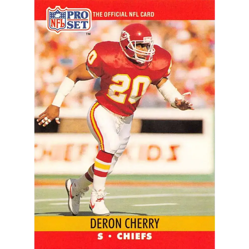 1990 Pro Set #527 Deron Cherry NM-MT Kansas City Chiefs Football Card - Football Card Single