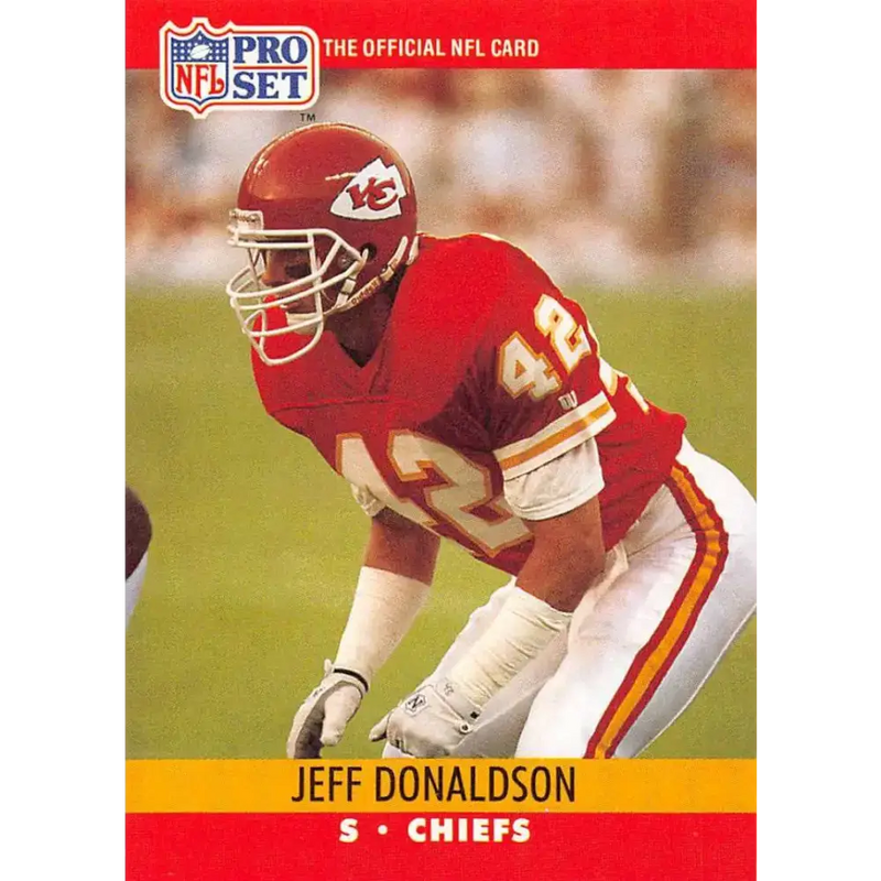 1990 Pro Set #528 Jeff Donaldson NM-MT Kansas City Chiefs Football Card - Football Card Single