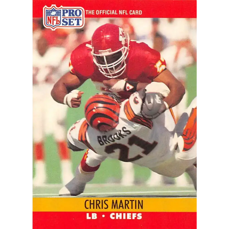 1990 Pro Set #531 Chris Martin NM-MT RC Rookie Kansas City Chiefs Football Card - Football Card Single