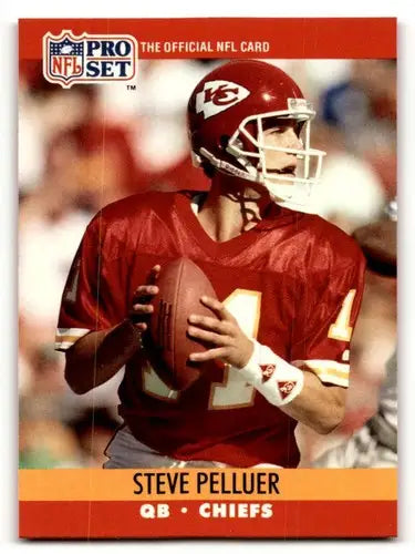 Original gloss 1990 Pro Set Steve Pelluer Kansas City football card for sale