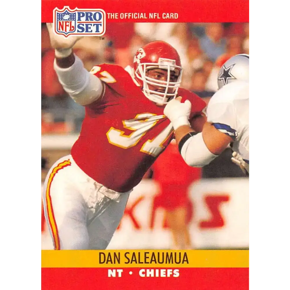 1990 Pro Set #535 Dan Saleaumua NM-MT Kansas City Chiefs Football Card - Football Card Single