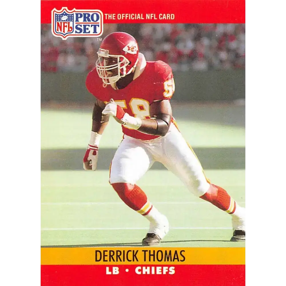 1990 Pro Set #536 Derrick Thomas NM-MT Kansas City Chiefs Football Card - Football Card Single