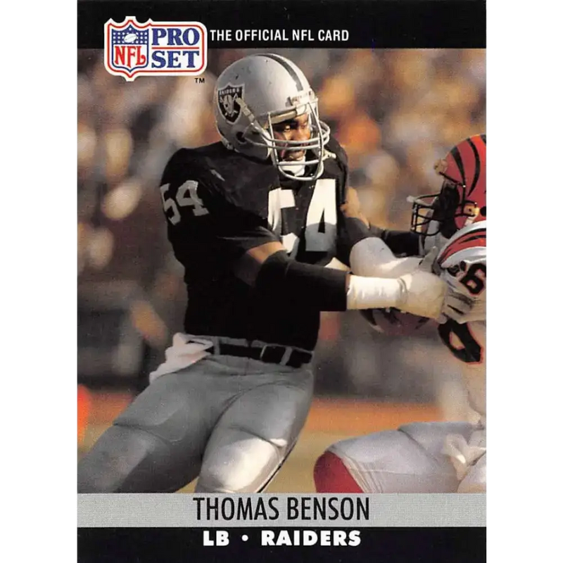 1990 Pro Set #540 Thomas Benson NM-MT RC Rookie Los Angeles Raiders Football Card - Football Card Single