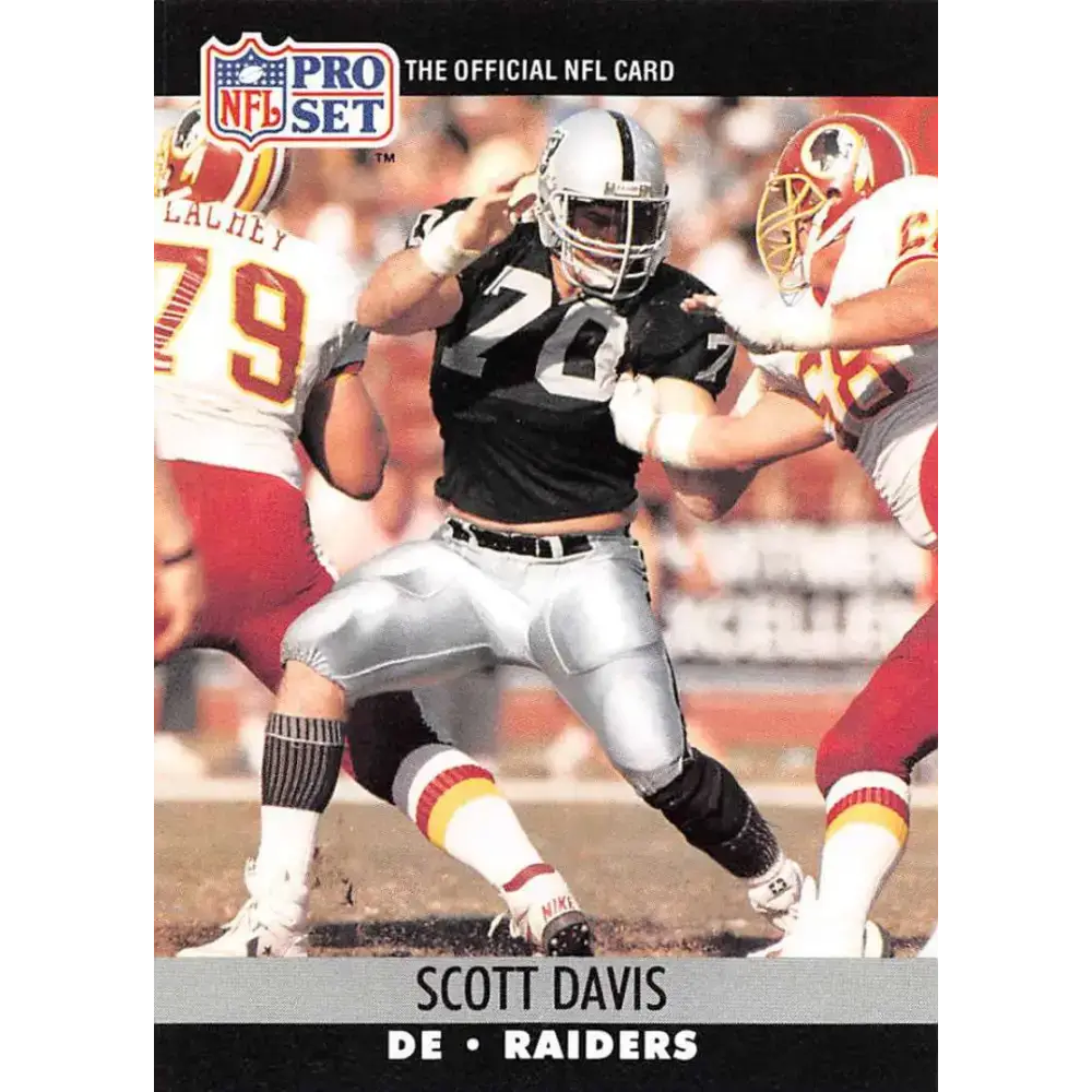 1990 Pro Set #542 Scott Davis NM-MT Los Angeles Raiders Football Card - Football Card Single