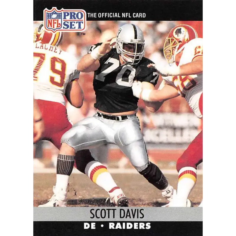 1990 Pro Set #542 Scott Davis NM-MT Los Angeles Raiders Football Card - Football Card Single