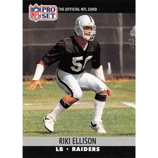 1990 Pro Set #543 Riki Ellison NM-MT Los Angeles Raiders Football Card - Football Card Single