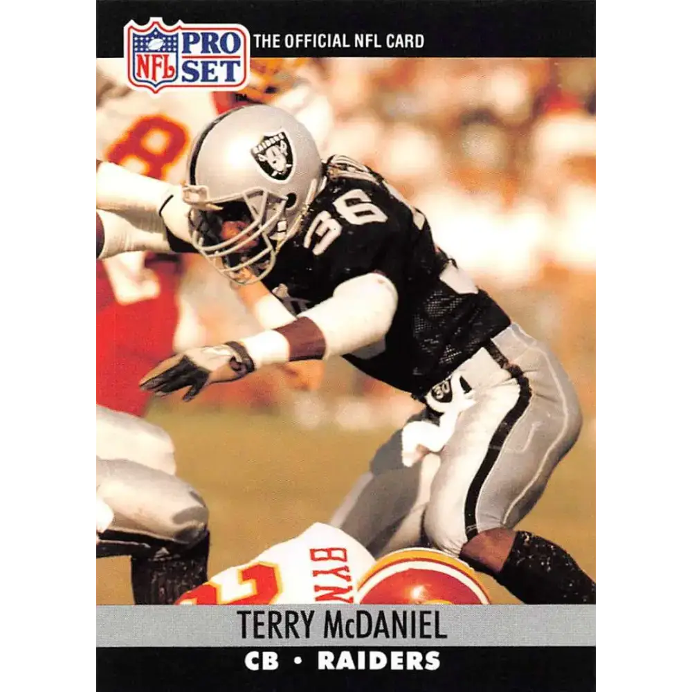 1990 Pro Set #546 Terry McDaniel NM-MT Los Angeles Raiders Football Card - Football Card Single