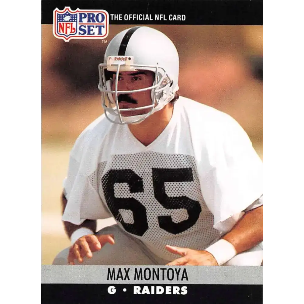 1990 Pro Set #547 Max Montoya NM-MT Los Angeles Raiders Football Card - Football Card Single