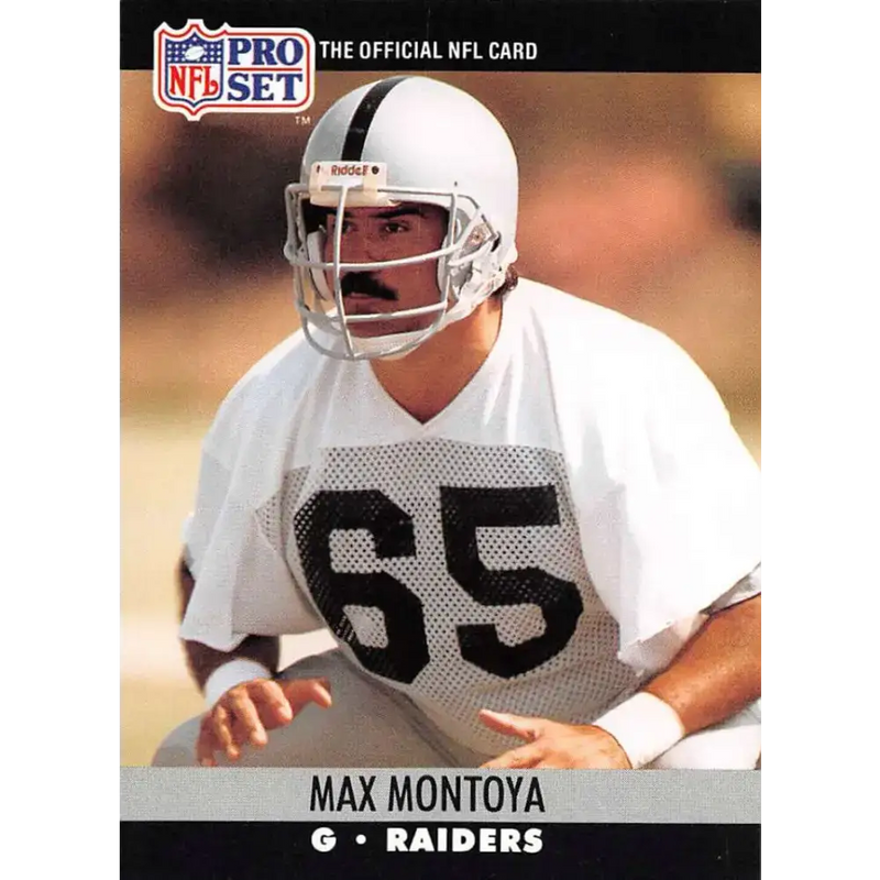 1990 Pro Set #547 Max Montoya NM-MT Los Angeles Raiders Football Card - Football Card Single