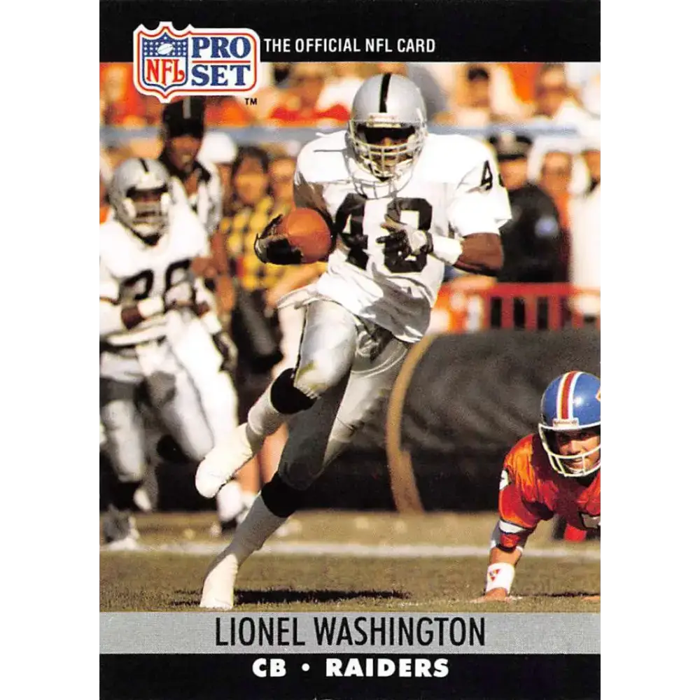 1990 Pro Set #549 Lionel Washington NM-MT Los Angeles Raiders Football Card - Football Card Single