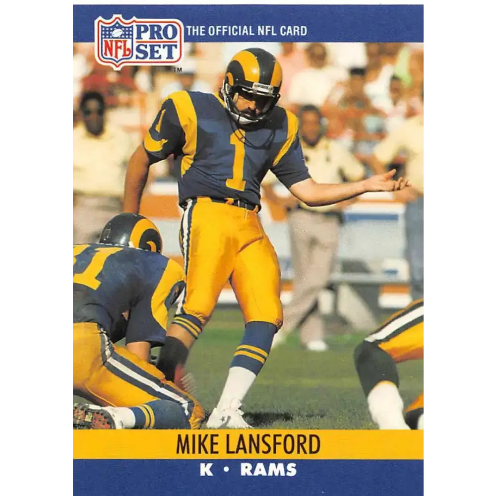 1990 Pro Set #552 Mike Lansford NM-MT Los Angeles Rams Football Card - Football Card Single