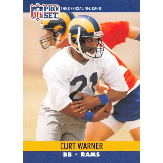 1990 Pro Set #555 Curt Warner NM-MT Los Angeles Rams Football Card - Football Card Single