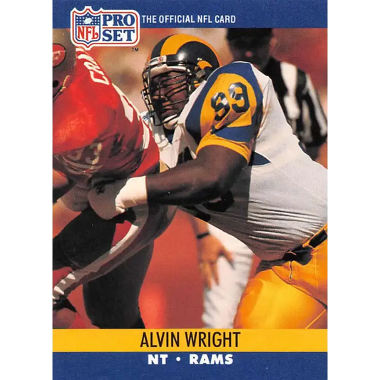 1990 Pro Set #556 Alvin Wright NM-MT RC Rookie Los Angeles Rams Football Card - Football Card Single