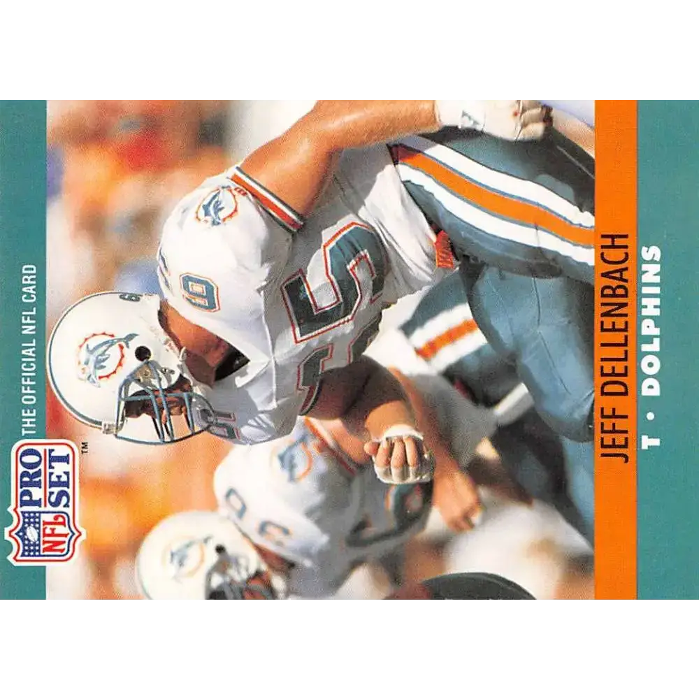 1990 Pro Set #558 Jeff Dellenbach NM-MT RC Rookie Miami Dolphins Football Card - Football Card Single