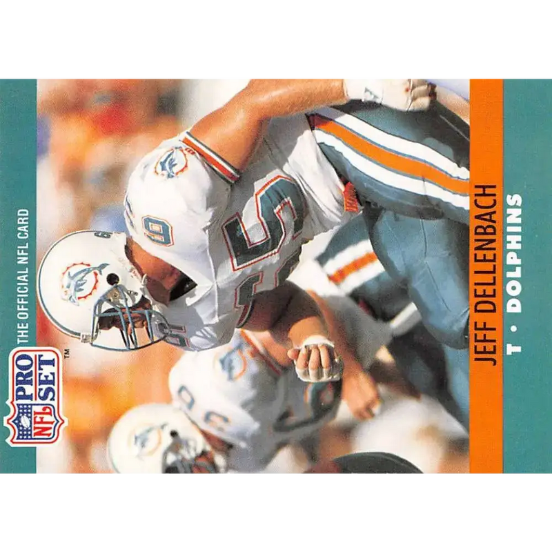 1990 Pro Set #558 Jeff Dellenbach NM-MT RC Rookie Miami Dolphins Football Card - Football Card Single