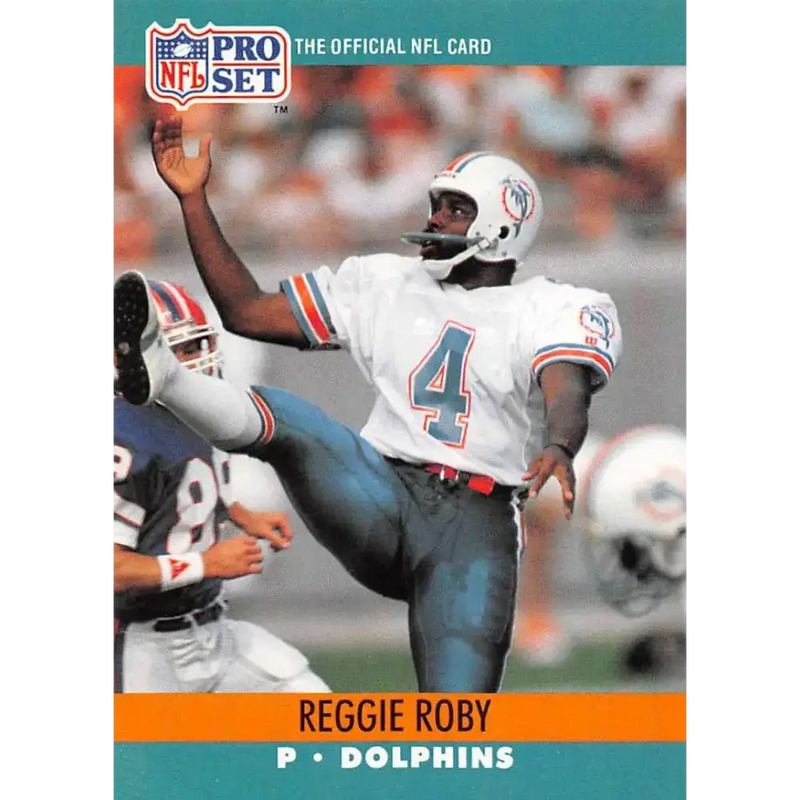 1990 Pro Set #563 Reggie Roby NM-MT Miami Dolphins Football Card - Football Card Single