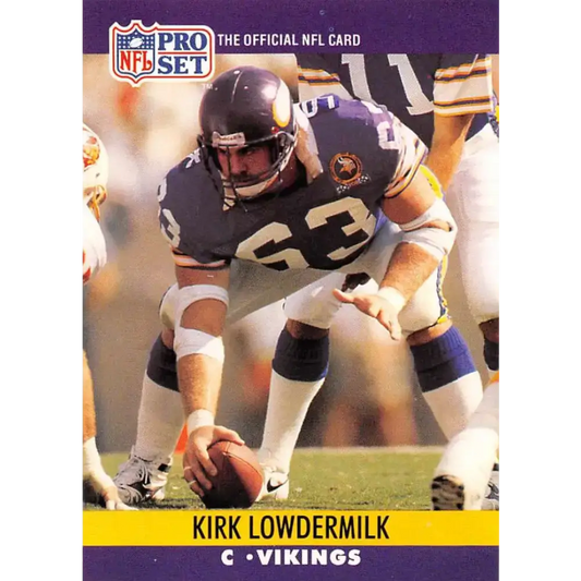 1990 Pro Set #572 Kirk Lowdermilk NM-MT Minnesota Vikings Football Card - Football Card Single