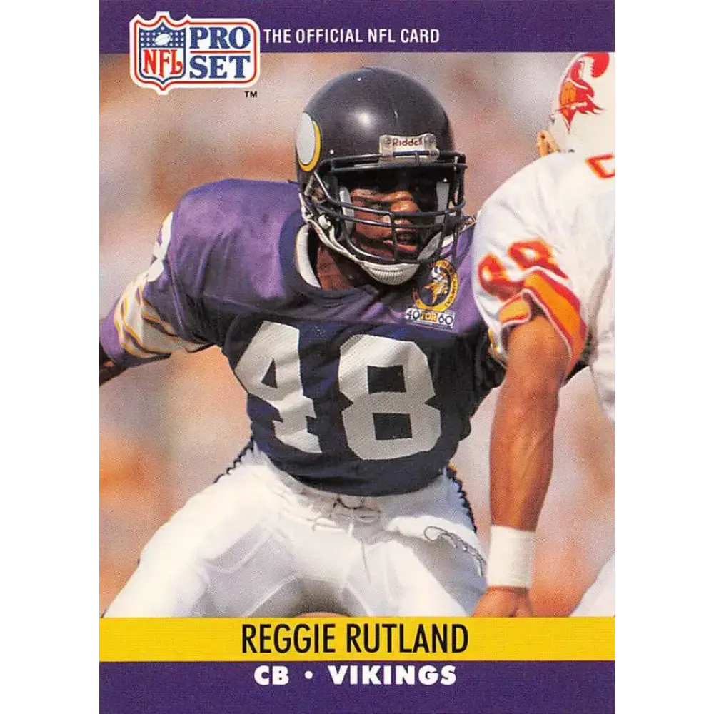 1990 Pro Set #573 Reggie Rutland NM-MT RC Rookie Minnesota Vikings Football Card - Football Card Single