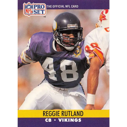1990 Pro Set #573 Reggie Rutland NM-MT RC Rookie Minnesota Vikings Football Card - Football Card Single