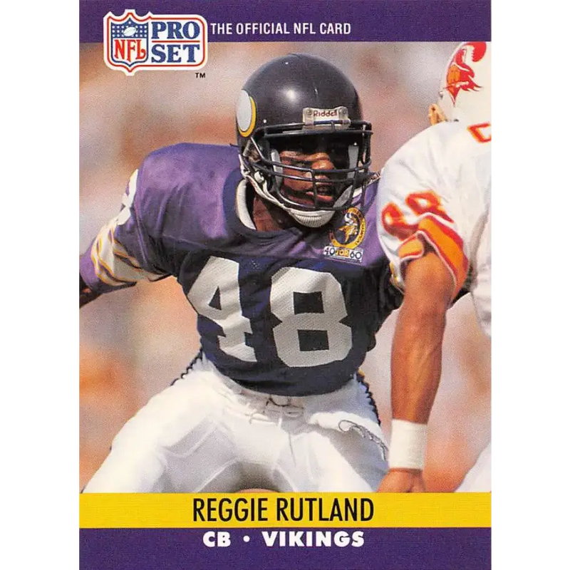 1990 Pro Set #573 Reggie Rutland NM-MT RC Rookie Minnesota Vikings Football Card - Football Card Single