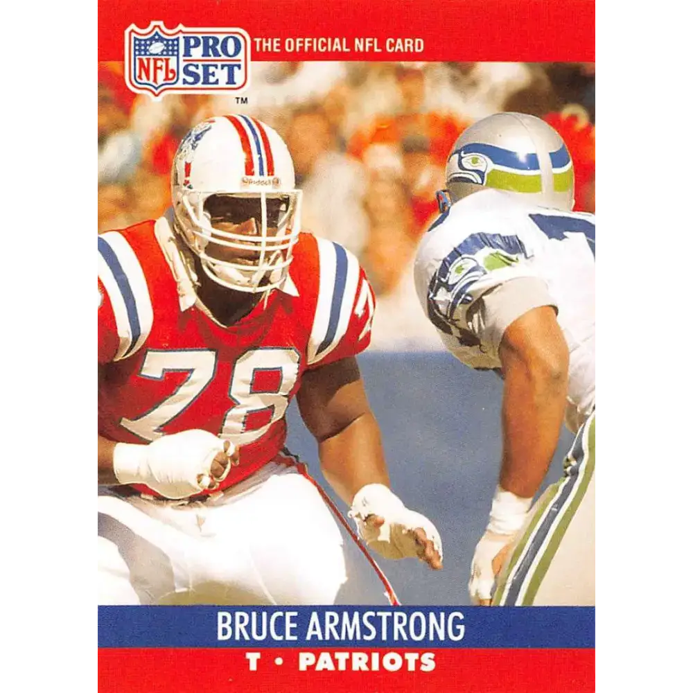 1990 Pro Set #575 Bruce Armstrong NM-MT New England Patriots Football Card - Football Card Single