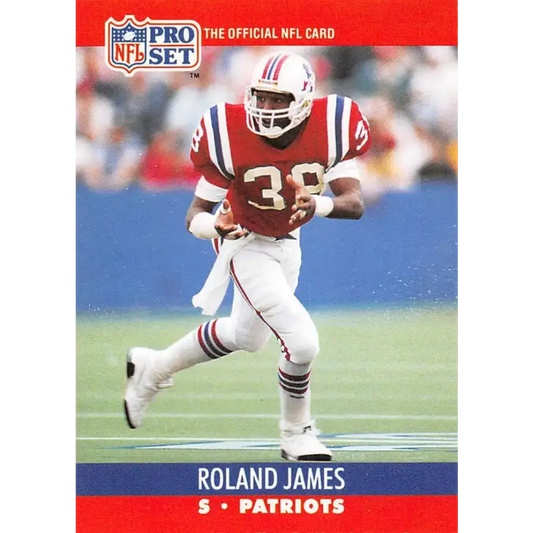 1990 Pro Set #577 Roland James NM-MT New England Patriots Football Card - Football Card Single
