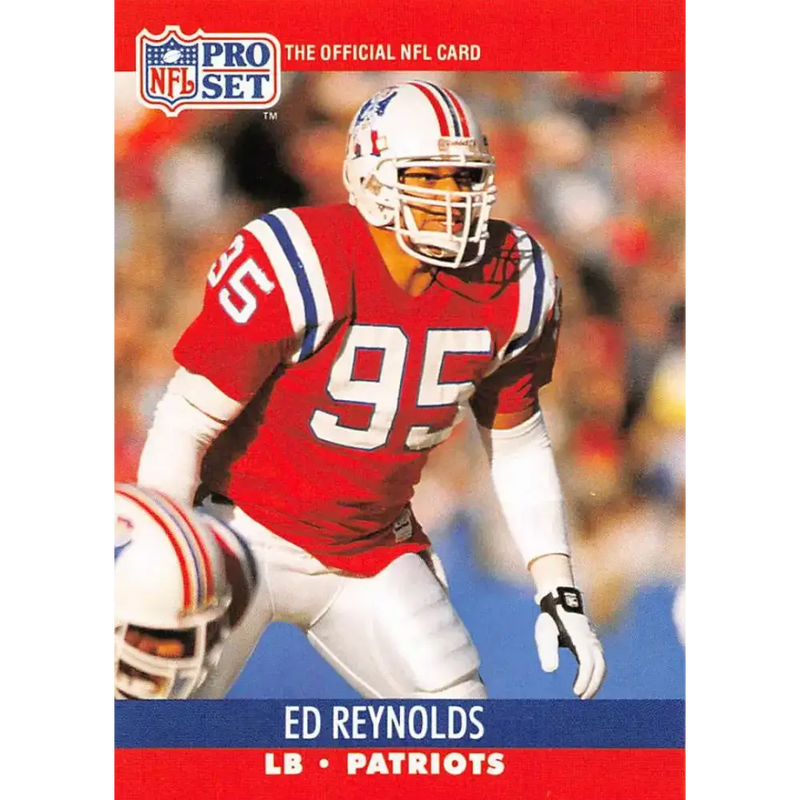 1990 Pro Set #582 Ed Reynolds NM-MT RC Rookie New England Patriots Football Card - Football Card Single