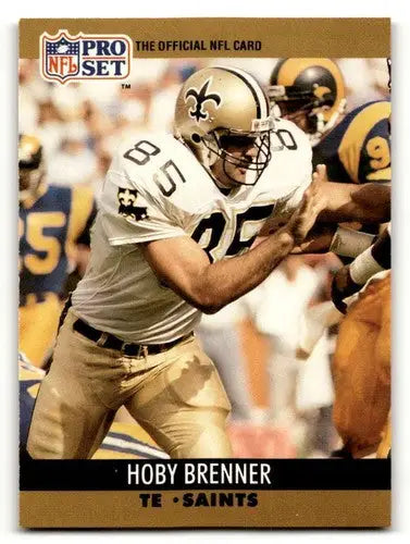 Original gloss Hoby Brenner Saints football cards from 1990 Pro Set #585