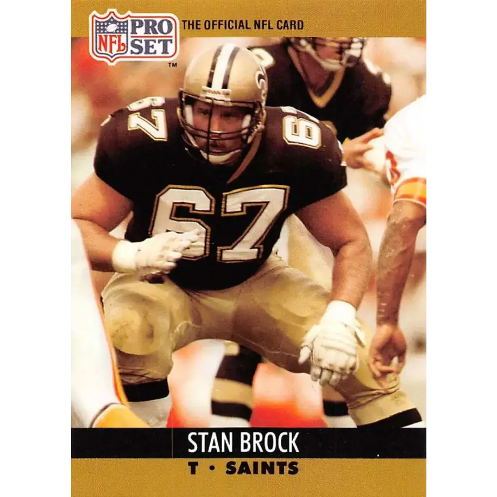 1990 Pro Set #586 Stan Brock NM-MT New Orleans Saints Football Card - Football Card Single