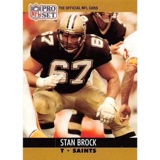 1990 Pro Set #586 Stan Brock NM-MT New Orleans Saints Football Card - Football Card Single