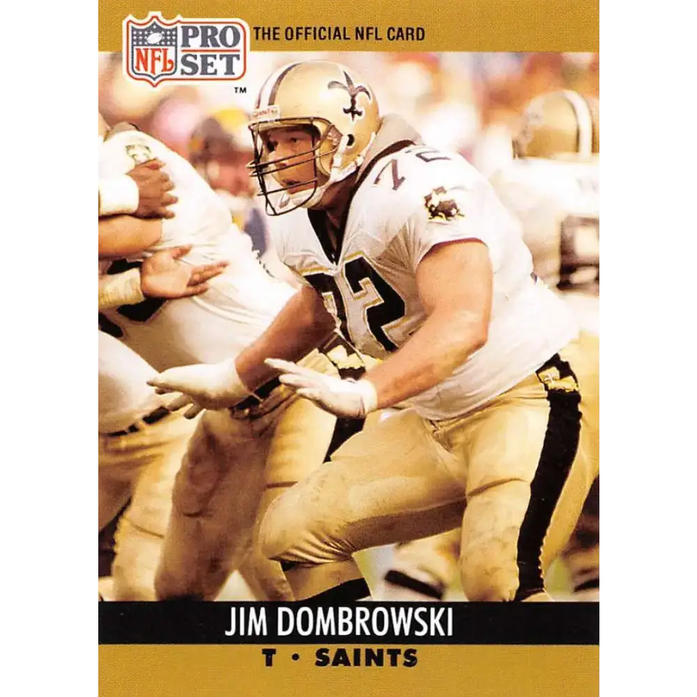 1990 Pro Set #587 Jim Dombrowski NM-MT RC Rookie New Orleans Saints Football Card - Football Card Single
