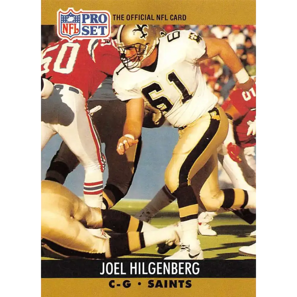 1990 Pro Set #588 Joel Hilgenberg NM-MT RC Rookie New Orleans Saints Football Card - Football Card Single