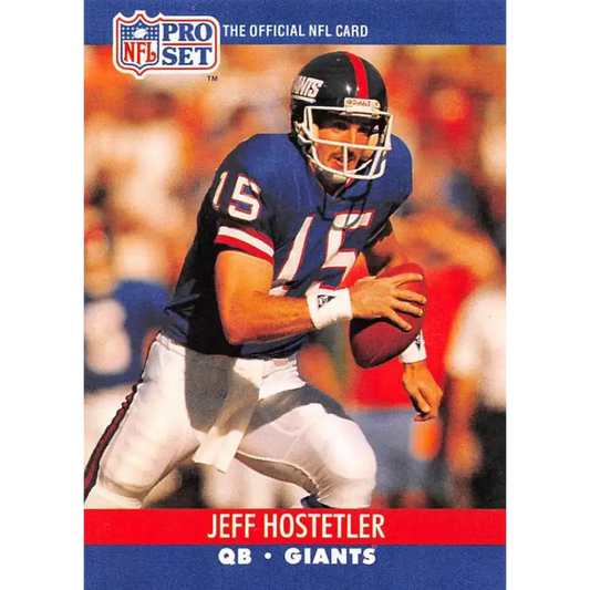 1990 Pro Set #596 Jeff Hostetler NM-MT RC Rookie New York Giants Football Card - Football Card Single