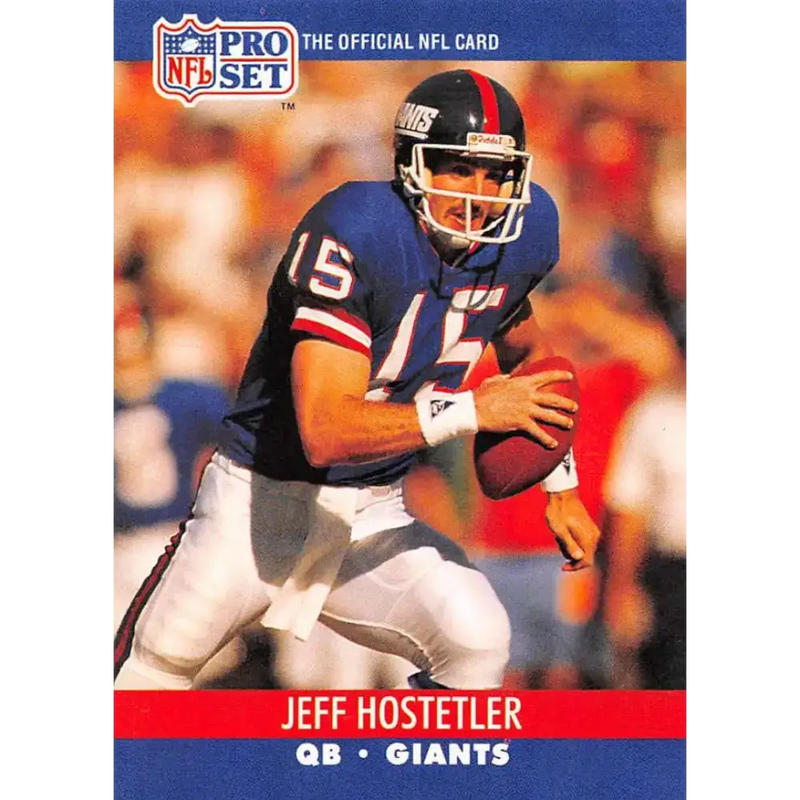 1990 Pro Set #596 Jeff Hostetler NM-MT RC Rookie New York Giants Football Card - Football Card Single