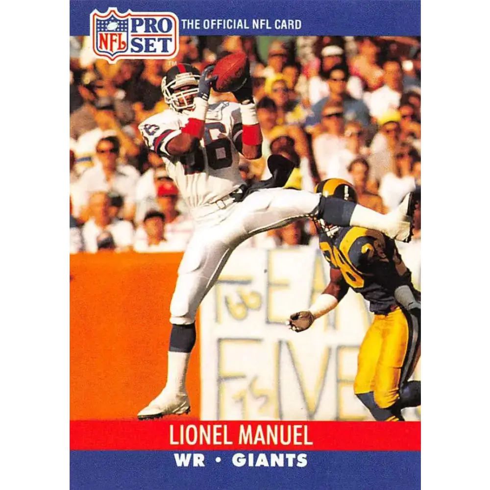 1990 Pro Set #598 Lionel Manuel NM-MT New York Giants Football Card - Football Card Single