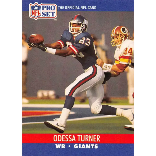 1990 Pro Set #599 Odessa Turner NM-MT RC Rookie New York Giants Football Card - Football Card Single